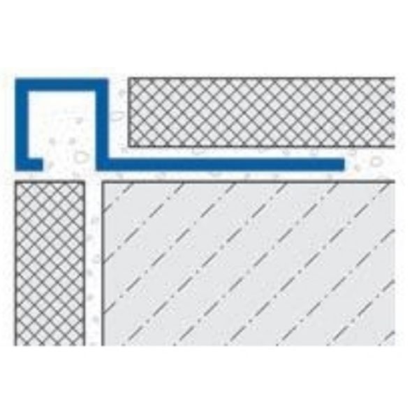 10mm x 2.5m Aluminium Box Mosaic Tile Trim Anodized Matt Silver