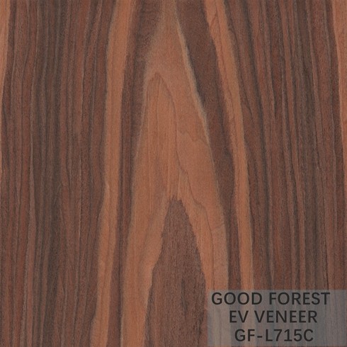 Engineered Veneer Santos Rose Wood Crown Cut Customized Service