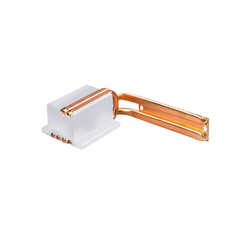 2 Heat Pipe CPU Cooler Aluminum Heatsink with Copper Heat Pipes for Mini PC Industrial Computer