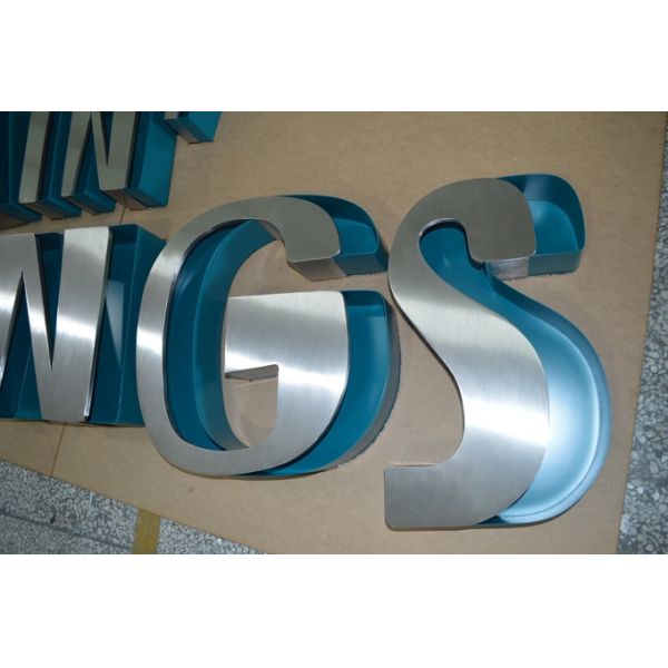 Large 3D Flat Cut Decorative Metal Letters 620*620*90mm