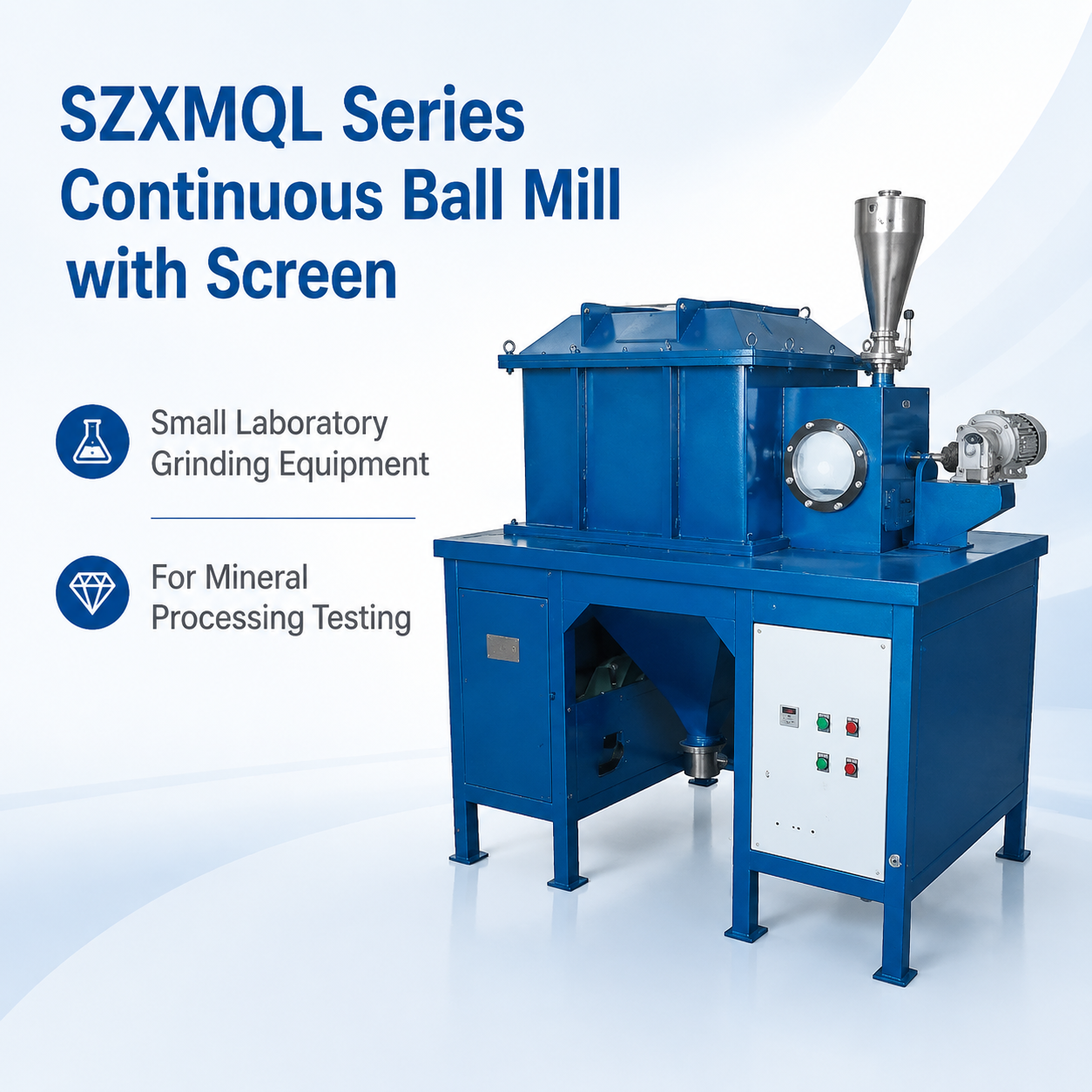 SZXMQL Series Continuous Ball Mill for Mineral Grinding with Screen Discharge and 0.5-0.074 mm Discharge Size
