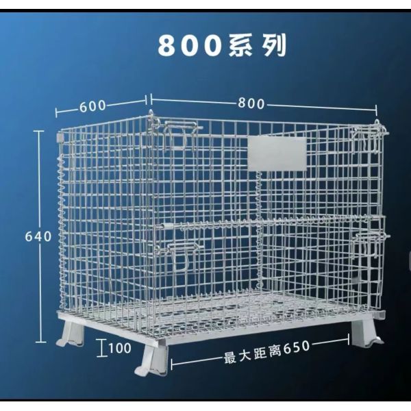 Stackable Wire Mesh Storage Cages Customized Collapsible