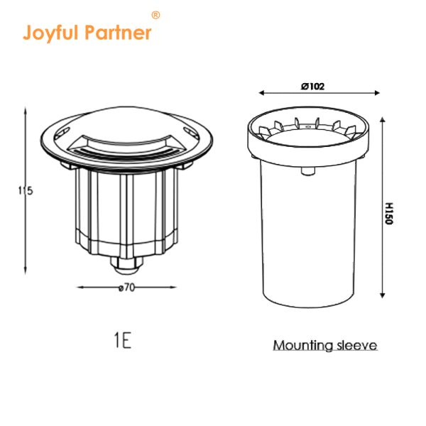 Lâmpadas LED de passagem por terra para exterior 6W Lâmpadas LED de emissão lateral subterrânea