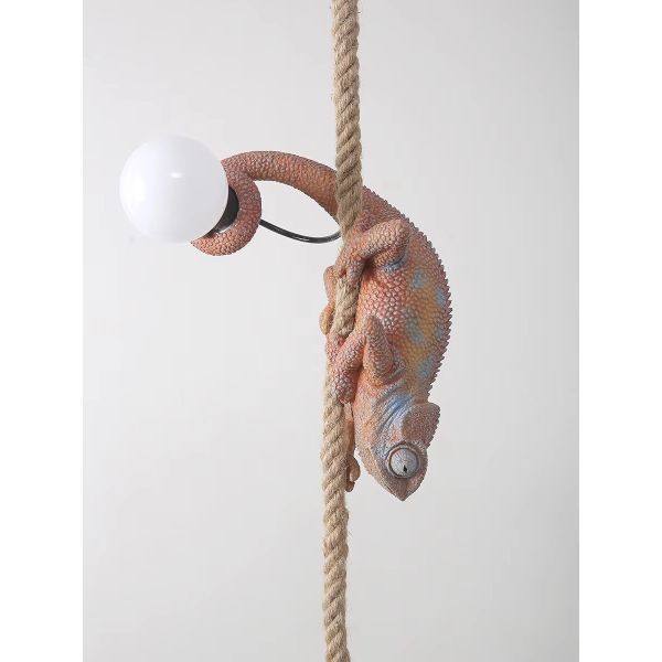 Retro pendant light Resin White color chameleon pendant Lamp Animal chandelier (WH-VP-299)