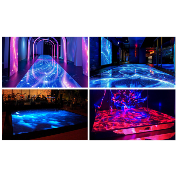 800-3000Nits Interactive Floor LED Display P3.91 P2.976 P2.604  Load Capacity Moisture Resistant