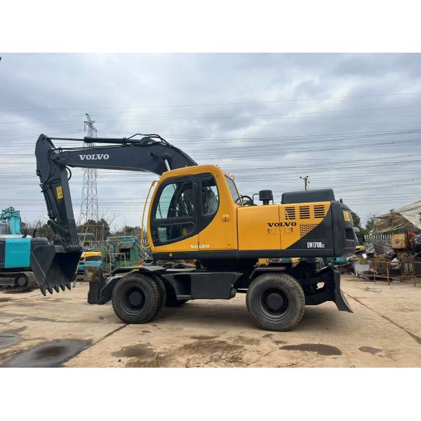 Excavadora de ruedas Volvo EW170 de alto rendimiento usada de 17 toneladas