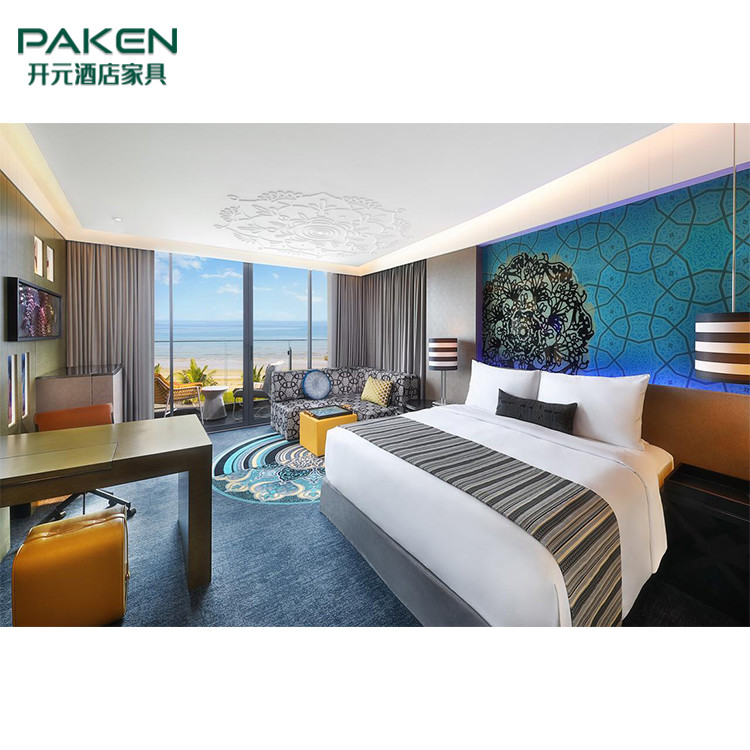 Твердая деревянная мебель гостиницы естественной облицовки изготовленная на заказ