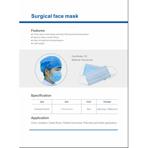 Professional White Disposable Medical Face Mask   FDA ISO CE Certificated