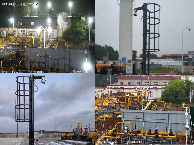 Pan Tilt TDLAS Laser Natural Gas Remote Methane Leak Detector Inspection Monitoring System