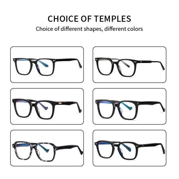 Подгонянное геометрическое женщин людей рамки Eyewear ацетата оптически