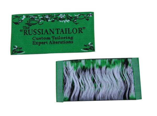Washable Top class  clothing woven label 50D polyester yarn woven for lady dress