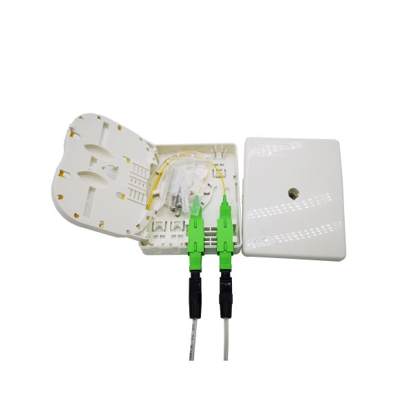 Стена 2 ABS коробки прекращения оптического волокна SC LC портов белых крытая установленная с кассетой