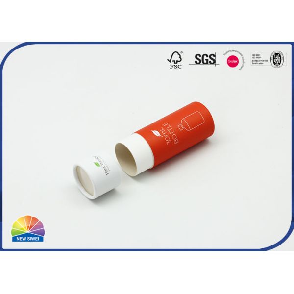 Custom Recycle Cylinder Composite Paper Tube With PVC Film Lid