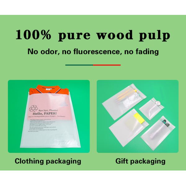 40G Frosted Apparel Glassine Bags Custom Logo Printing