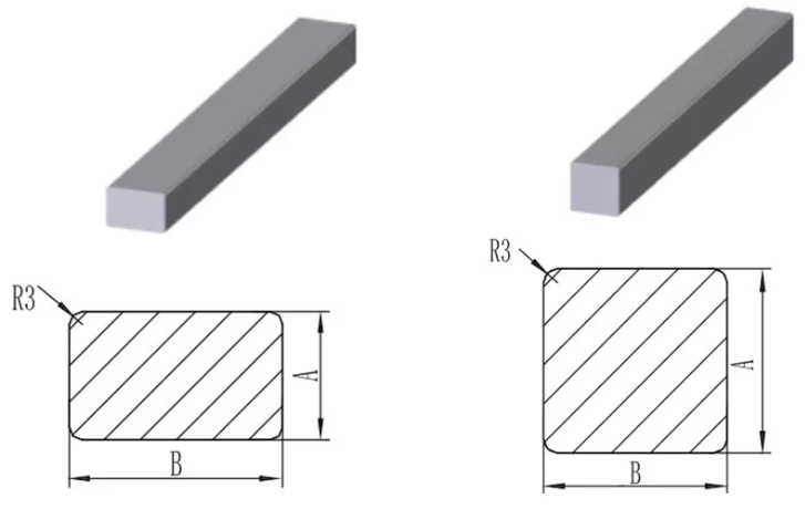 ATSM 304 316 Стальной стержень 2205 Двунаправленная плоская стойка из нержавеющей стали 10 мм твердая квадратная стойка