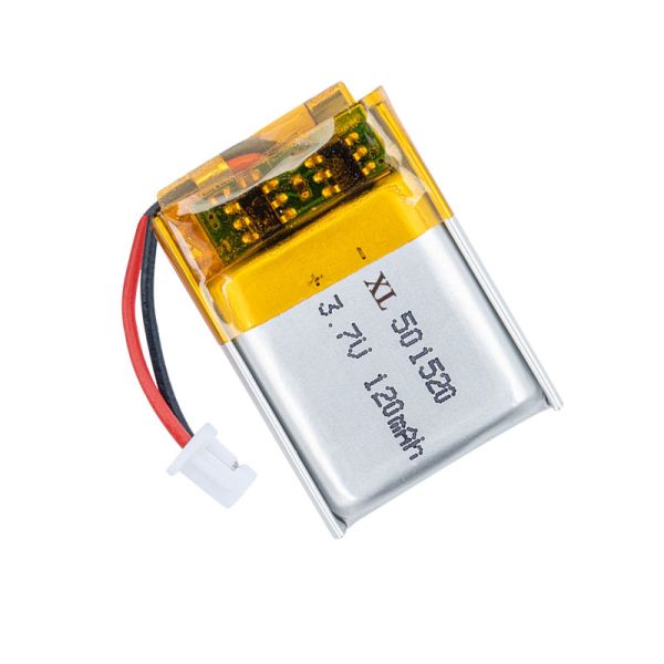Rechargeable 3.7V 120mAh Lithium Polymer Battery with 500 Cycles Lifespan for Smart Watches - 501520 Model