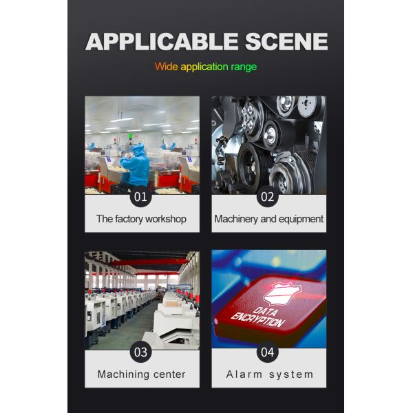 Luz indicadora de torre de material ABS DC 24V RYG con zumbador incorporado, larga vida útil de 70000 horas