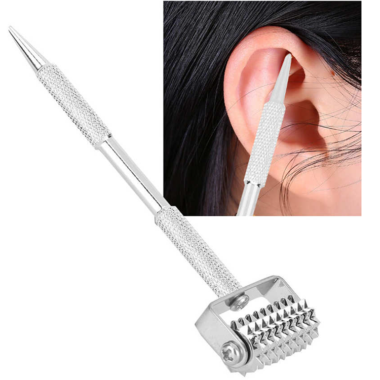 Facial Reflexology Tool with Ear Acupoints Probe Stainless Steel Acupuncture Pen