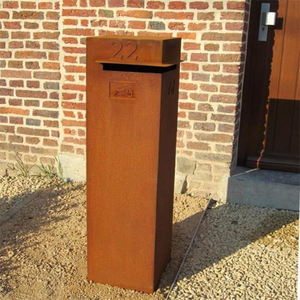 Caixa residencial de Rusty Corten Steel Landscape Letter do Curbside