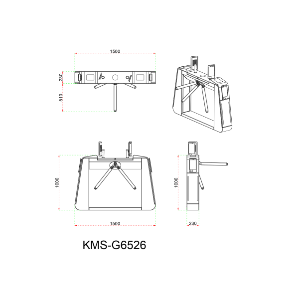 Physical Anti-Pinch Tripod Turnstile for Indoor Amusement Parks – Ticket Management Gate with Child-Safe Entry