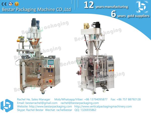 Automatic powder packing machine flour packaging machine with auger filler and screw feeder