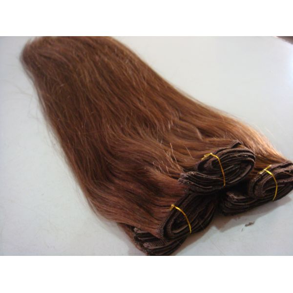 Blonde Textured Human Hair Extensions Straight Natural Texture Hair Extensions