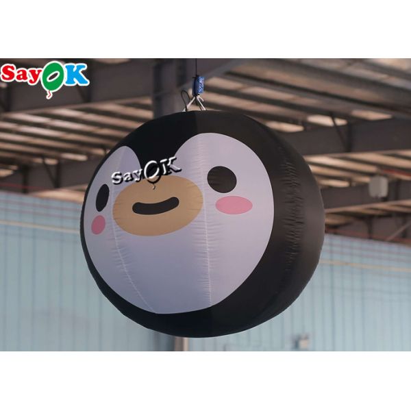 Customized 1.5m 5ft Inflatable Lighting Decoration Penguin Balloon