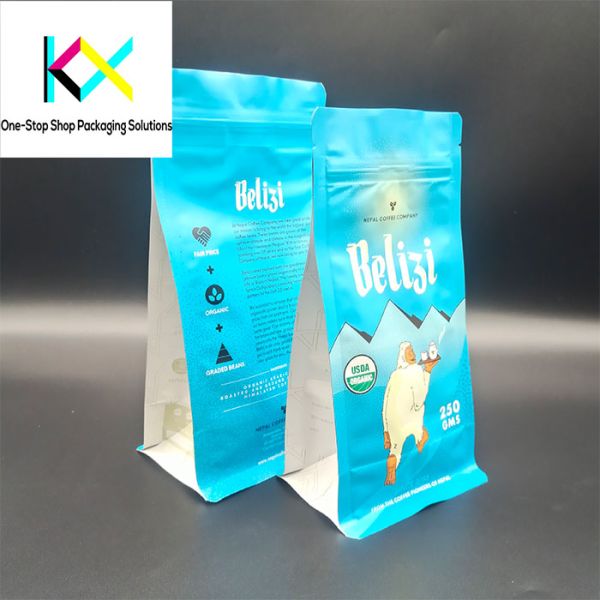 Rotogravure Printed Coffee Packaging Pouches Valve Sealed Coffee Bags 140-150um