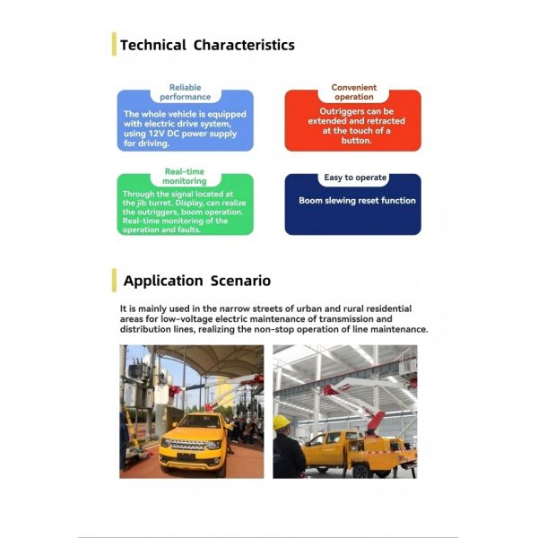 Pickup Cherry Picker Mounted Scissor Mobile Mast Aerial Lift Work Platform Truck