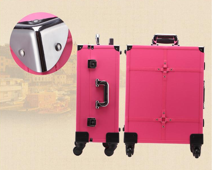 Sturdy Design Aluminium Makeup Case , Portable Makeup Station With Lights