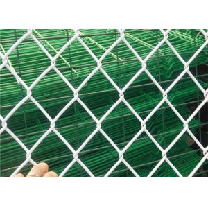 Crochet Uniform Mesh PVC revestido Chain Link Fence superfície lisa com longa vida útil