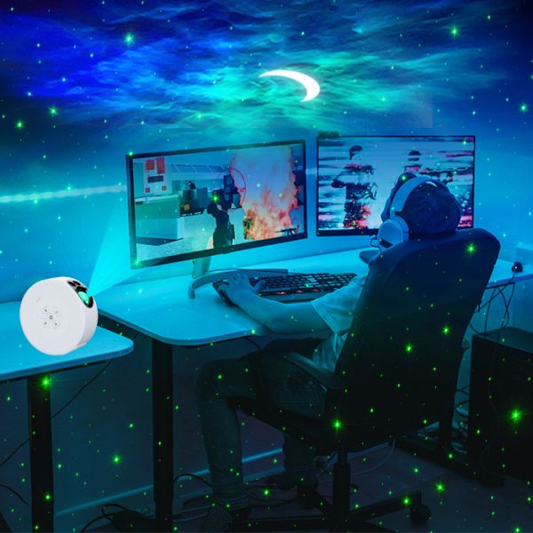 FCC Nebula Moon Star Projector Light Multifunctional RGB LED