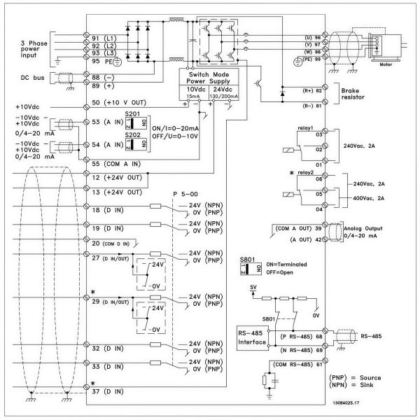 131B2082 FC-302P18KT5E55H2X Danfoss Vfd Variable Frequency Drivers High Efficiency Industrial Inverter for Pump Fan Compressor