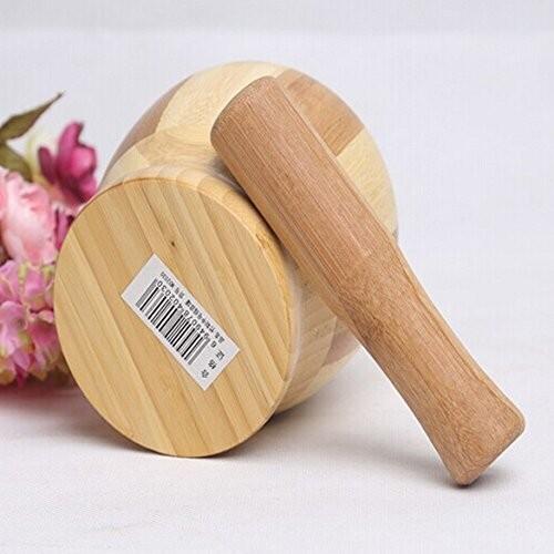 bamboo mortar and pestle mortar using for garlic with wholesale price
