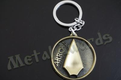 Modern 3D Souvenir Key Chain , High Polishing Custom Die Cut Metal Keychains