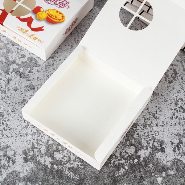 Коробка для пекарни вкусная упаковка с белой карточкой 300G и материалом W9