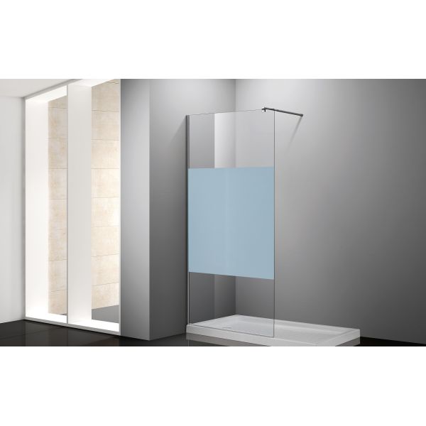 Стеклянный душ, мокрая комната, боковая панель, вход, алюминий, нержавеющая сталь