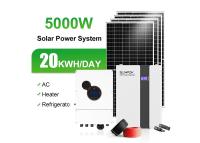 Kit de sistema solar híbrido de silicio monocristalino TUV, incluida la batería de plomo y ácido