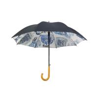 Guarda-chuva aberto impermeável do punho de madeira da dupla camada auto