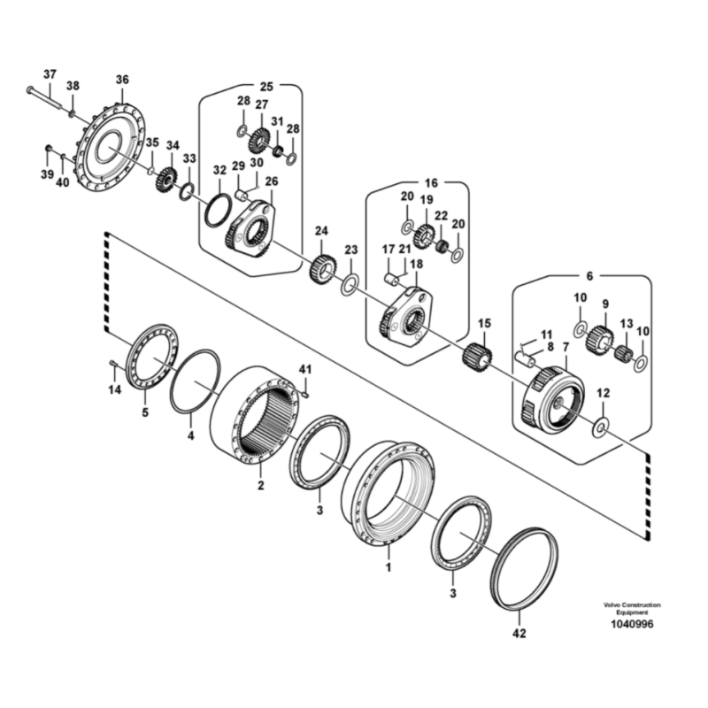 VOE14599938 VOE14598757 VOE14566424 VOE14621719 Excavator Travel Gearbox For EC250D EC250E EC300D EC300E