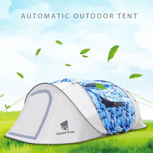 Camouflage 6 Person L360cm Pop Up Camping Tent