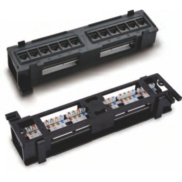 12 Ports Cat5e/Cat6 Compatible Patch Panel 1U Rackmount Data Center Accessory