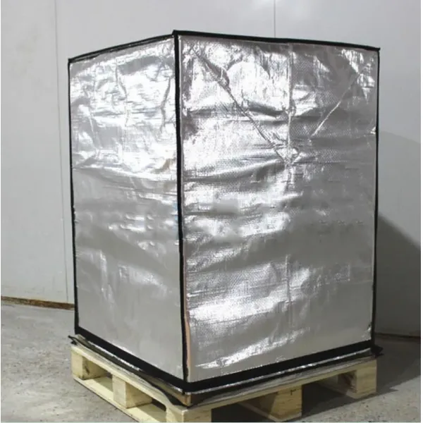 Cold Chain Insulated Pallet Cover EPE Bubble Woven Fabric Foil Pallet Cover