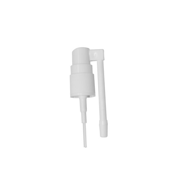 White 18/410 Fine Mist Sprayer Medical Nasal Spray Pump With Rotatable Long Nozzle