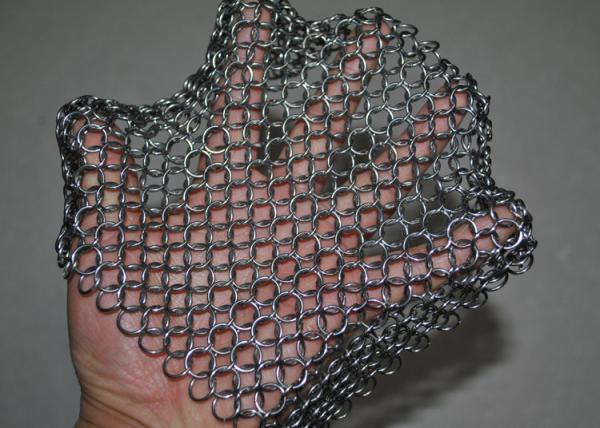 4X4 purificador de aço inoxidável da polegada 316L Chainmail para a bandeja do ferro fundido