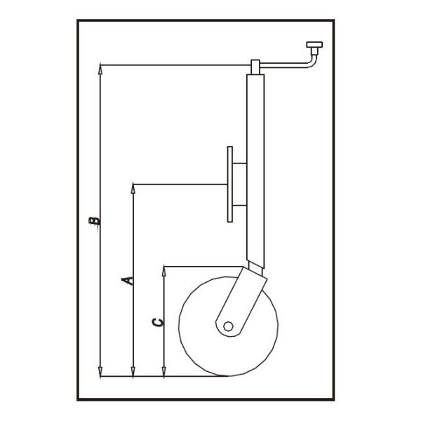 Трейлер Джек шарнирного соединения гладкого болта колеса жокея трейлера 500LBS сверхмощный