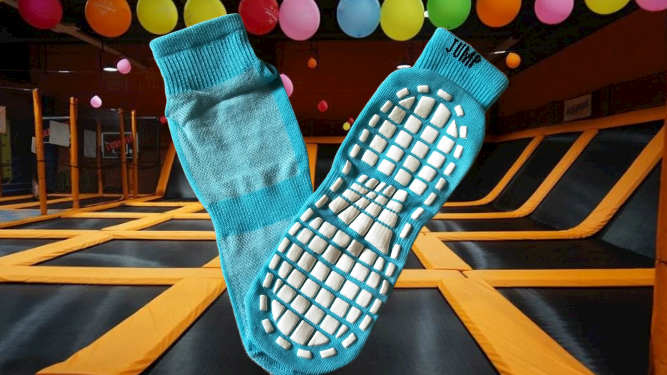 Adult Unisex Trampoline Grip Socks Indoor Playground Anti Non Slip Grip Jump Socks