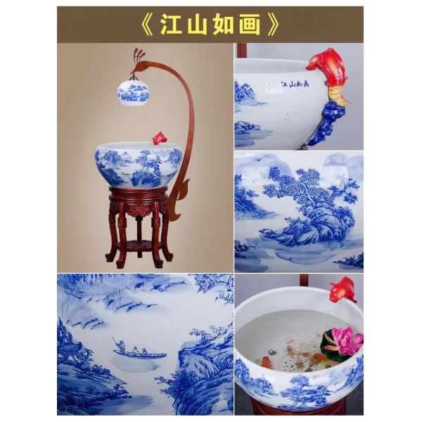 Cuenco de cerámica de los pescados de 230m m Koi