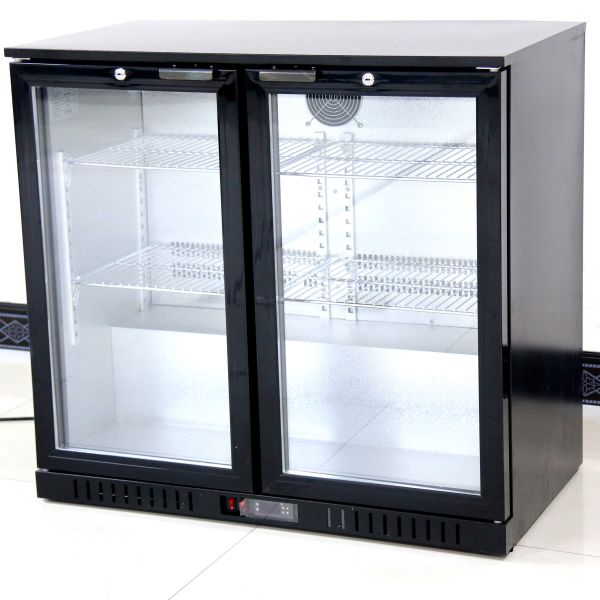 900*520*835mm Commercial Glass Door Coolers 208L Double glass display fridge