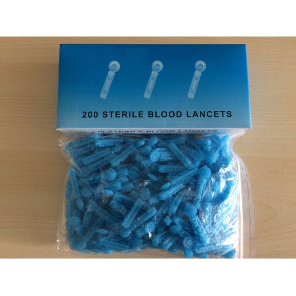 Sterile Reusable Lancing Device Twist Top Blood Lancet With Plastic Handle